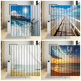 thumbnail image 2 of Summer 3D Seaside Beach Scenery Shower Curtains Sea landscape Bathroom Decor Sets With Waterproof Curtain Polyester Fabric, 2 of 7