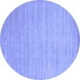 thumbnail image 1 of Ahgly Company Indoor Round Solid Blue Modern Area Rugs, 3' Round, 1 of 4