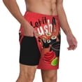 thumbnail image 3 of Goofa Sushi Printed Men's Swim Trunks Board Shorts Quick Dry Mens Swimming Trunks with Compression Liner,Breathable Fit Hawaii Beach Shorts-Small, 3 of 9