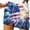 B, variant on Oalirro Women's 4th of July Patriotic Printed Shorts - Summer Casual Bandage Shorts with Pockets for Independence Day