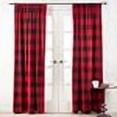 thumbnail image 3 of SARO 9025.R5484 54 x 84 in. Cotton Buffalo Plaid Curtains - Red, 3 of 4