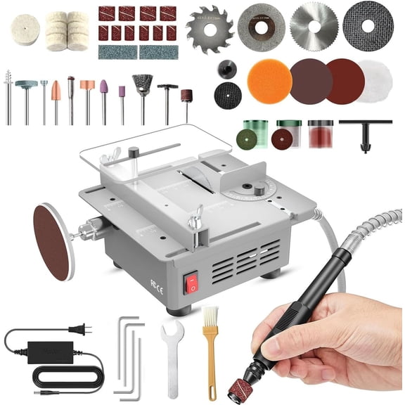 Mini Table ,  Multi-Functional Desktop Portable Table  for Crafts with Adjustable Speed & Angle, -in-One , Sanding, Engraving & Drilling Tool for , , , PCB