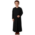 thumbnail image 4 of Boy Thobe Long Sleeve Black Thobe Ramadan Outfit 5-6 Years Clothes for Boys, 4 of 8