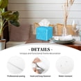 thumbnail image 5 of Honeii 's Sky Blue Glitter for Leather Square Tissue Box Cover Holder: A Stylish Organizer for Tabletops, Bathrooms, Cars & Offices, 5 of 5