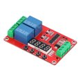 thumbnail image 2 of 2 Channel Time Delay Relay Module, MultiFunctional Self Lock Cycle Timing Board with Adjustable Time Parameters, 2 of 7