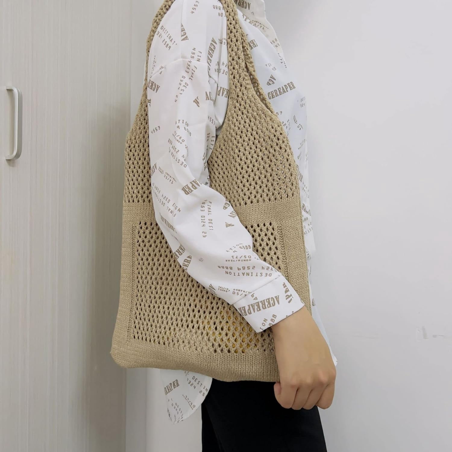 Kukuzhu Fairy Tote Bag Aesthetic Tote Bag Y2k Bag Tote Bag Aesthetic Y2k Crochet Tote Bag Aesthetic