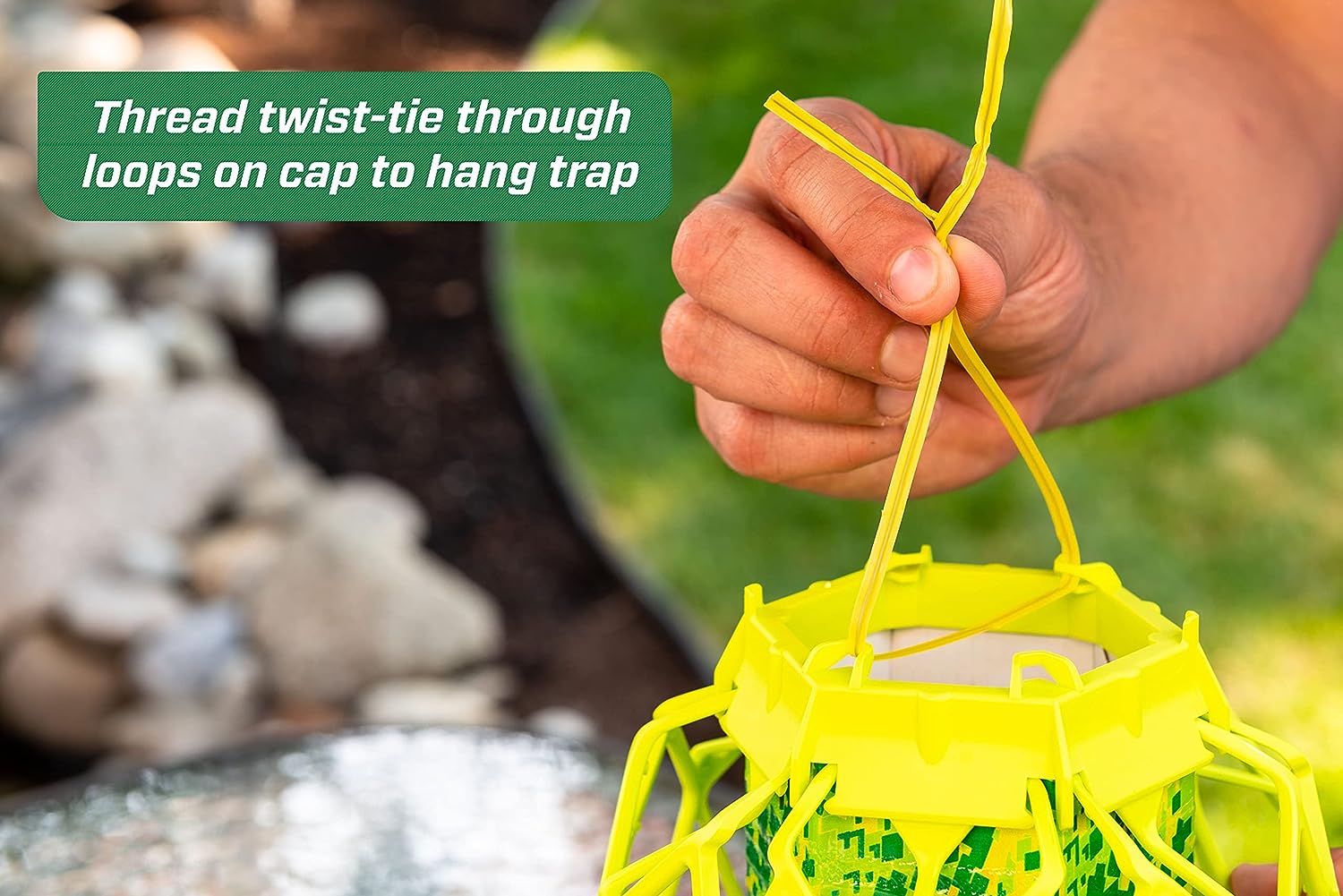 RESCUE! Outdoor Hanging TrapStik for Wasps, Mud Daubers, and Carpenter ...