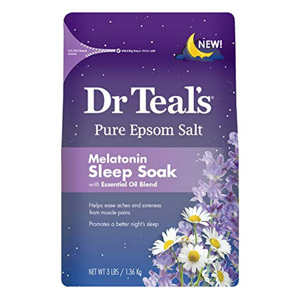 Dr. Teal s Melatonin Sleep Soak with Essential Oil Blend Pure Epsom