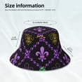 thumbnail image 6 of Naloa Mardi Gra Geometric Reflective Double-Sided Bucket Hat, Sun Hat, Soft and Breathable for Gardening, Beaching, Camping, Hiking, Fishing, 6 of 9