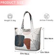 thumbnail image 4 of Blue Boho Abstract and Plant Pattern Travel Tote Bags for Women Carry On,Large Weekender Bags for Women Travel,Multi Functional Duffle Bag for Work,Shopping,Sports, 4 of 5