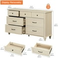 thumbnail image 4 of Beige 7 Drawer Dresser for Bedroom, Wooden Chest of Drawers for Living Room, 4 of 7
