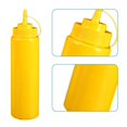 thumbnail image 3 of Leak-free Set Of 2 Durable Clear Food Dispenser Squeeze Squirt Bottle Griddle Accessory With Cap For Sauces, Oil, Condiments, 3 of 5
