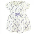 thumbnail image 4 of Touched by Nature Baby and Toddler Girl Organic Cotton Dress and Cardigan 2pc Set, Lavender, 0-3 Months, 4 of 4