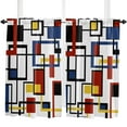thumbnail image 5 of Nordic Retro Medieval Geometric Color Curtain Home Decoration Living Room Short Curtains Window Treatments For Kitchen Bedroom, 5 of 6