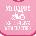 thumbnail image 4 of Inktastic Farmer My Daddy Still Plays with Tractors Boys or Girls Baby Bib, 4 of 4