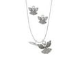 thumbnail image 2 of Delight Jewelry Cruise Liner Silver tone Guardian Angel Charm Necklace and Stud Earrings, 2 of 4