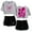 GrayBlack, variant on AJ Lee Love Bites Short Sleeve Crop Top+Shorts Two Piece Sets Women's Top Sets