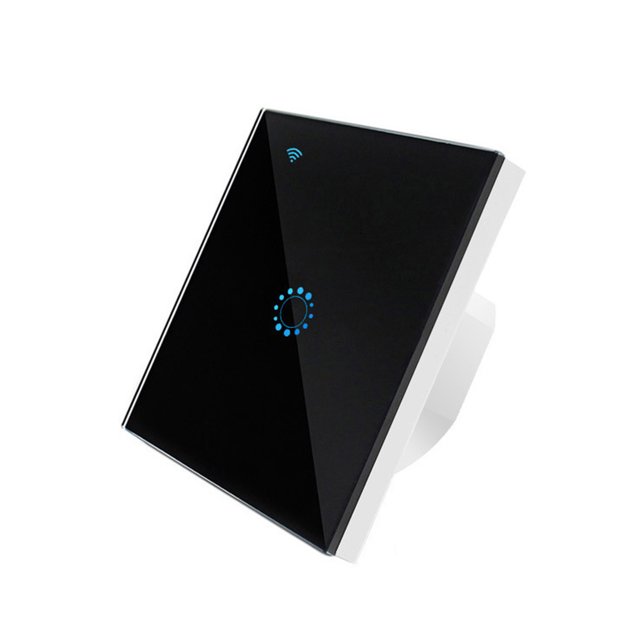 LCXmlly Interrupteur Intelligent Fonction de Minuterie Contrôle par Application Commande Vocale Panneau Résistant au Feu (1 Pce)