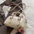 thumbnail image 4 of Bolso Mano Retro Hobo para Mujer Cruzado Cuero PU Diario () Blanco, 4 of 7