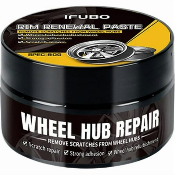 Car Wheel Scratch Repair Paste ,80g with Sponge Quick Rim Scratch Filler, Restorer Polish Agent,Sponge Car Hub Restoration Kit