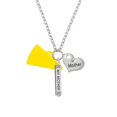 thumbnail image 2 of Delight Jewelry Acrylic 1.25" Yellow Megaphone Always My Mother Bar Zoe Necklace, 2 of 4