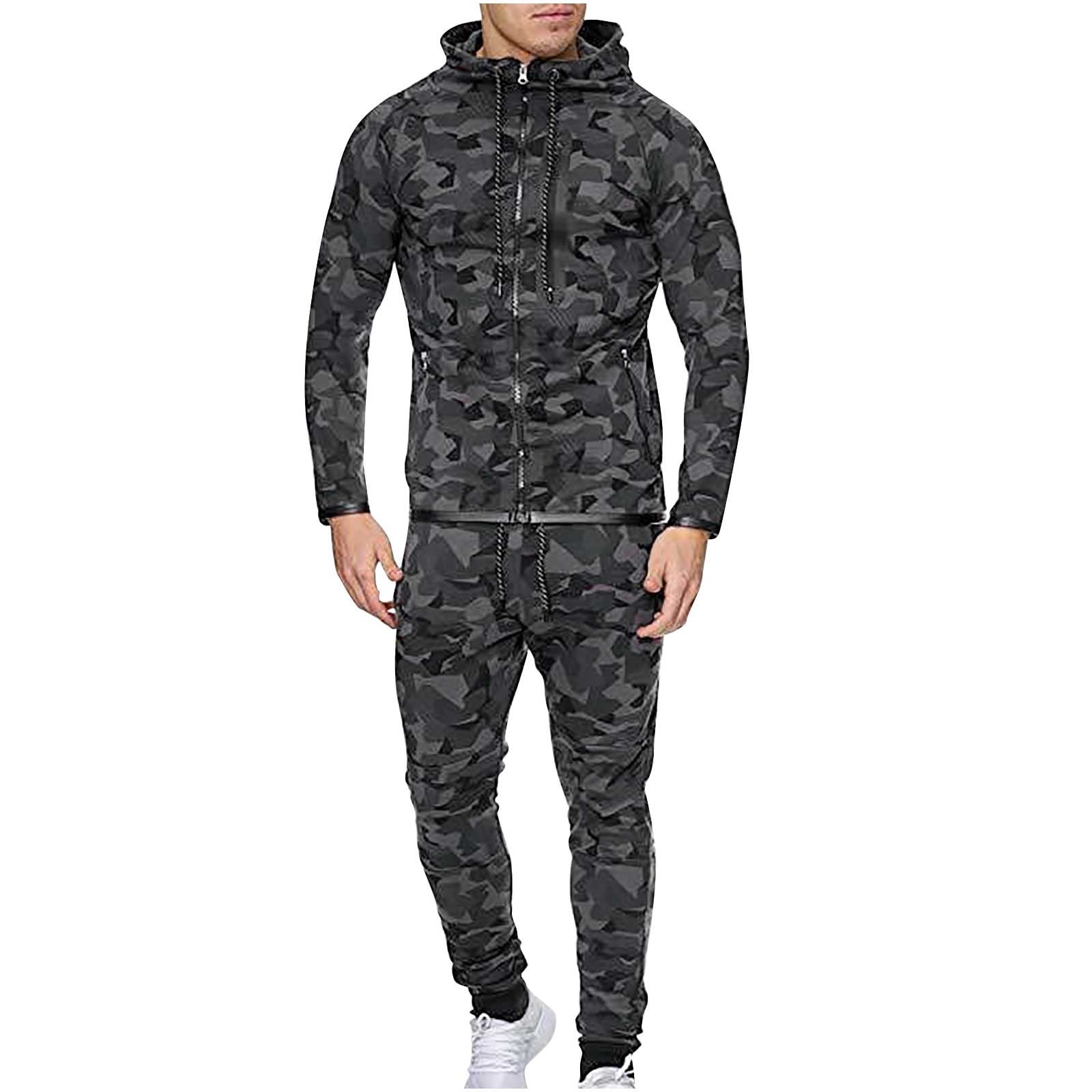 Track Suits for Men Set Hoodies, Men's Tracksuit 2 Piece Hooded