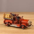 thumbnail image 4 of Miangastore Camion de Pompiers en Fer Forgé Rouge 1 Paquet 6,5 Po, 4 of 8