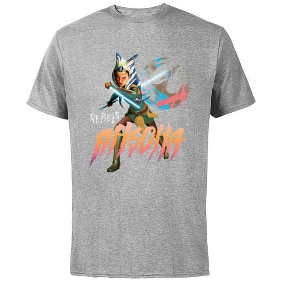 Star Wars Rebels Ahsoka Tano - Short Sleeve Cotton T-Shirt for Adults - Customized-Athletic Heather