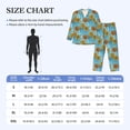 thumbnail image 4 of Honeii Sunflowers Pattern Mens Pajamas Set,2pcs Men's Lounge Long Sleeve Sleep Shirt and Pajama Bottoms Sleepwear Set,Mens Pjs Sets-Large, 4 of 7