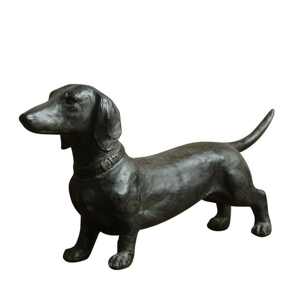 Adorno de perro salchicha de resina, estatua de perro salchicha, adorno de perro, estilo antiguo coleccionable
