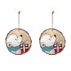 thumbnail image 1 of Precioso colgante de madera redondo de Navidad con estampado de animales Wmkox8yii fhajkh5438, 1 of 1