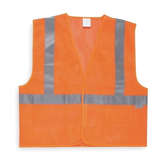 Manufacturer Varies 5XL Class 2 High Visibility Vest, Orange 5NVE6