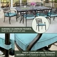 thumbnail image 6 of Hanover Traditions 9-Piece Aluminum Outdoor Dining Set, Blue, 6 of 21