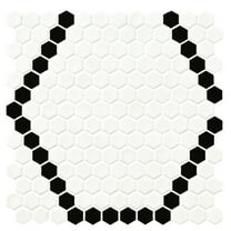 MSI White And Black Hive Pattern Sample Matte Porcelain Floor And Wall tile