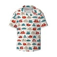 thumbnail image 3 of Goofa Artoon Car Printed Men's Casual Short-sleeved Shirt,Lightweight Breathable Button-down,Summer Casual men's top,Versatile Fashion shirt-X-Large, 3 of 7