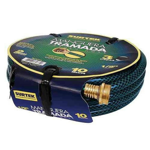 Manguera Tramada Verde 5/8in Armada Conec Metal 25m Surtek SURTEK M58T25