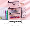 thumbnail image 3 of Estuche para bolígrafos transparente con cremallera Estuche para bolígrafos de PVC transparente Cosmético, 3 of 8