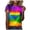 Purple, variant on Women Tshirts Crew Neck Printed Short Sleeve Pride Rainbow Top Womens Tees Green S