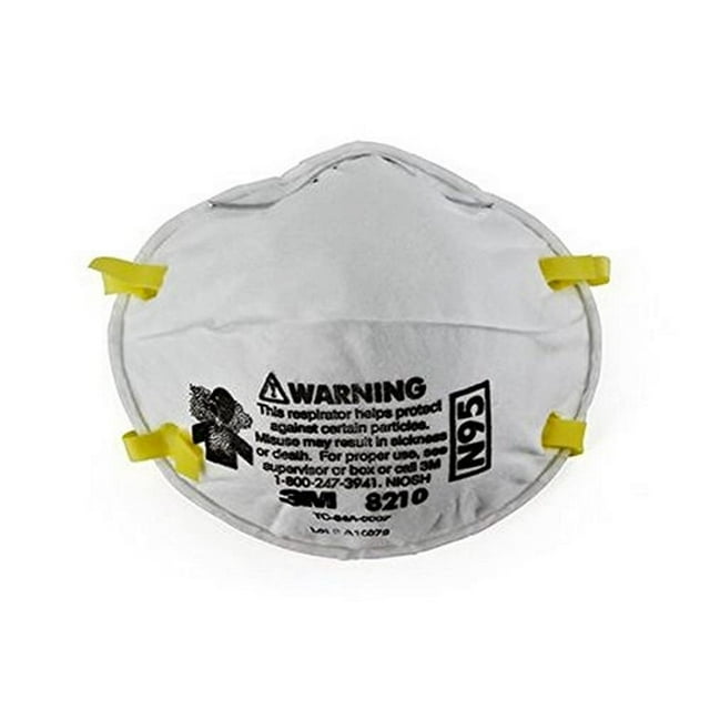 Respirator 3M 8210 N95, paquete de 20 mascarillas desechables