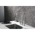 thumbnail image 2 of Izzovium Bridge Kitchen Faucet with Pull-Down Sprayhead in Brushed Nickel, Dual Handle Switch, 360-Degree Rotating High-Arc Nozzle, 16.73x24.4x2.75in, 2 of 17