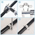 thumbnail image 5 of Uxcell 6Pack 50mm Rigid Pipe Straps 2 Hole U-Shaped Bracket Clamps 201 Stainless Steel, 5 of 7