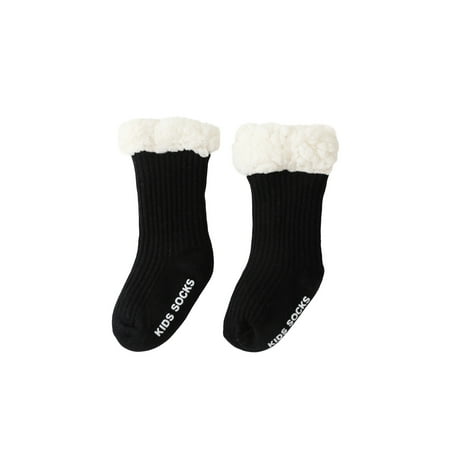 

Herdignity Children’s Casual Calf Length Socks Fashion Solid Color Pitted Lamb Wool Stockings 6 Months-5 Years