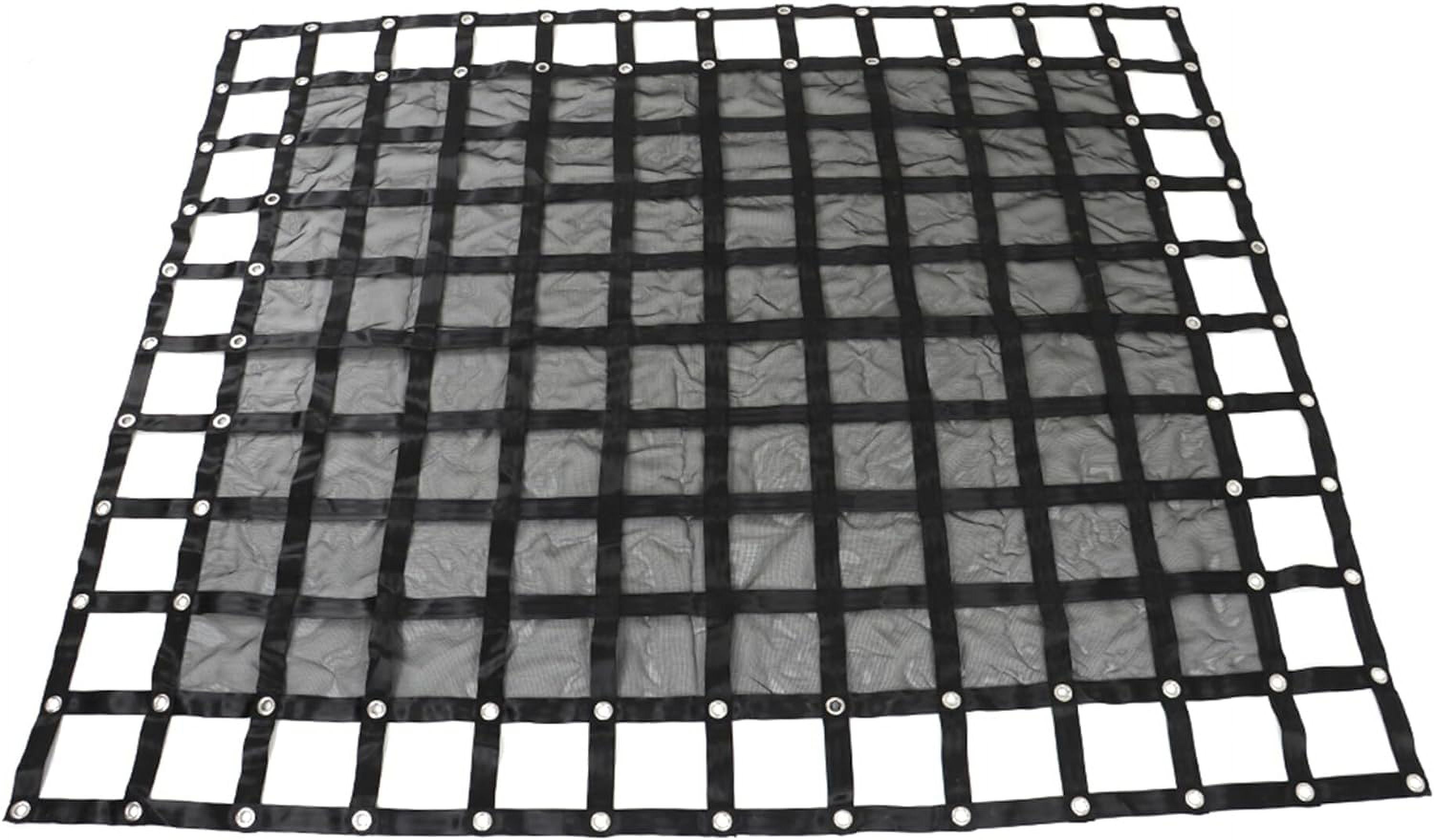 netuera Cargo Net, Heavy Duty Cargo Net with S-Hook Fittings, Adjustable Trailer Cargo Net, Truck Bed Net, Black (6.75FT x 8FT)