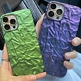thumbnail image 2 of Compatible with iPhone Case,Luxury Matte Tin Foil Pattern Electroplated Glitter Sparkle Bling Camera Lens Protection Soft Shockproof Cover Phone Case (Purple,iPhone 14), 2 of 8