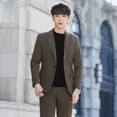 thumbnail image 3 of Conjunto de 2 piezas para hombre de alta calidad 2024, trajes y blazers ajustados de color sólido para hombre, pantalones de moda, lujo elegante clásico, 3 of 5