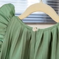 thumbnail image 4 of Jinhomg Toddler Girls Summer Dresses Cute Ruffle Hem Midi Dress Loose Fit Comfy Sleeveless Ruched Dresses Baby Kids Cute Playwear Green 3-4Years, 4 of 8