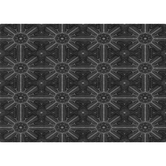 Ahgly Company Indoor Rectangle Patterned Midnight Gray Area Rugs, 5' x 8'