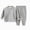 Gray, variant on ITSAME Girls Outfit 2-Piece Fleece-Lined Crewneck Long Sleeve Pullover and Pants Warm Sleepwear Set Size 7