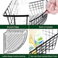 thumbnail image 5 of 2/4 Pack Metal Lazy Susan Organizer Baskets with Handles – 1/4 Wedge Wire Storage Bins for 24" Lazy Susan Turntable, Kitchen Cabinet & Pantry Organizer, Black, 5 of 8