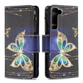 thumbnail image 4 of Allytech Wallet Case Compatible with Samsung Galaxy S23 (6.1 inch) 2023, 9 Card Holder & Zipper Pocket PU Leather Anti-Shock Kickstand Case with Hand Strap for Galaxy S23 5G, Big Gold Butterfly, 4 of 5